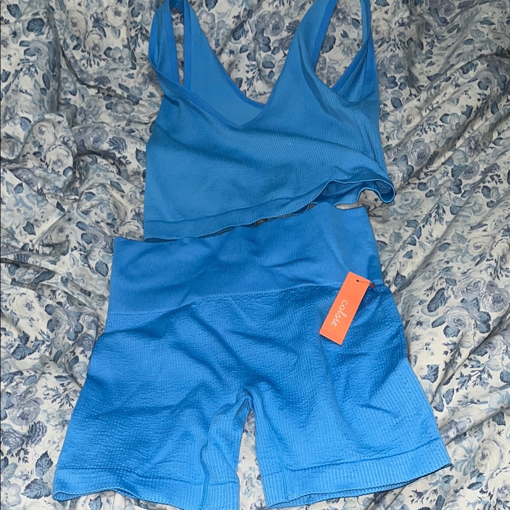 Blue Women's Athletic Set